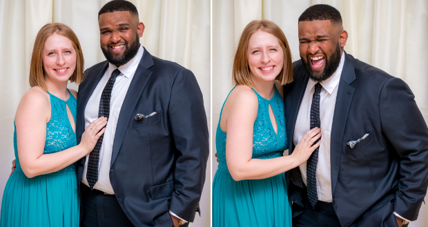 Elamin Abdelmahmoud with wife Emily