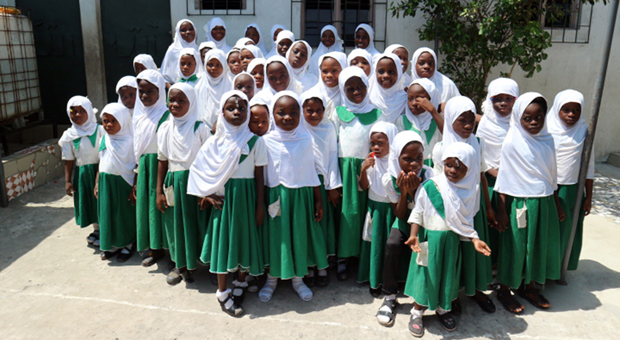 The students of Iqra International Model Kiddies College in Abidjan, Cote d'Ivoire