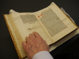 Close up of Caxton book