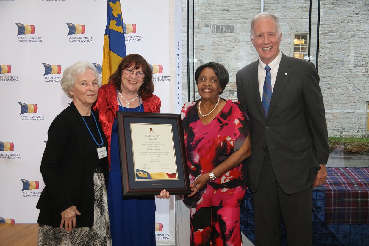 Judith Brown receiving this 2019 Jim Bennett Award