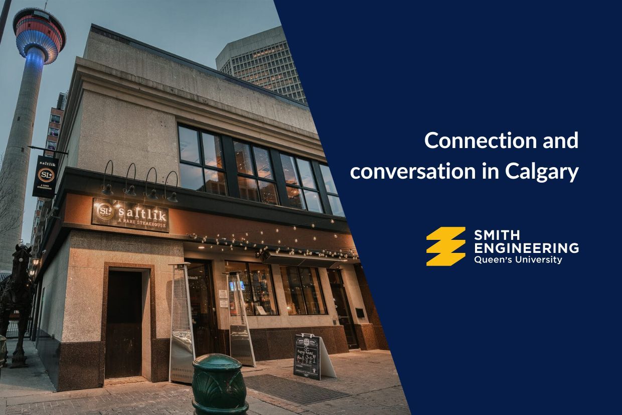 Front view of Saltlik restaurant in Calgary, hosting alumni from Smith Engineering.