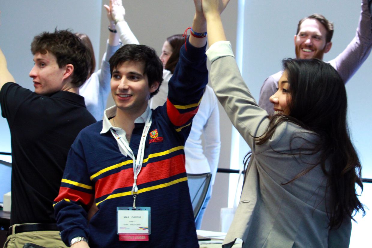 Alumni Volunteer Summit – attendees performing an activity