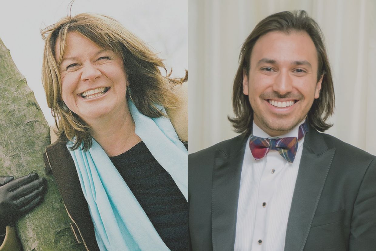 Shelagh Rogers, Artsci’77, LLD'19 and Rico Garcia, Shelagh Rogers, Artsci’13 