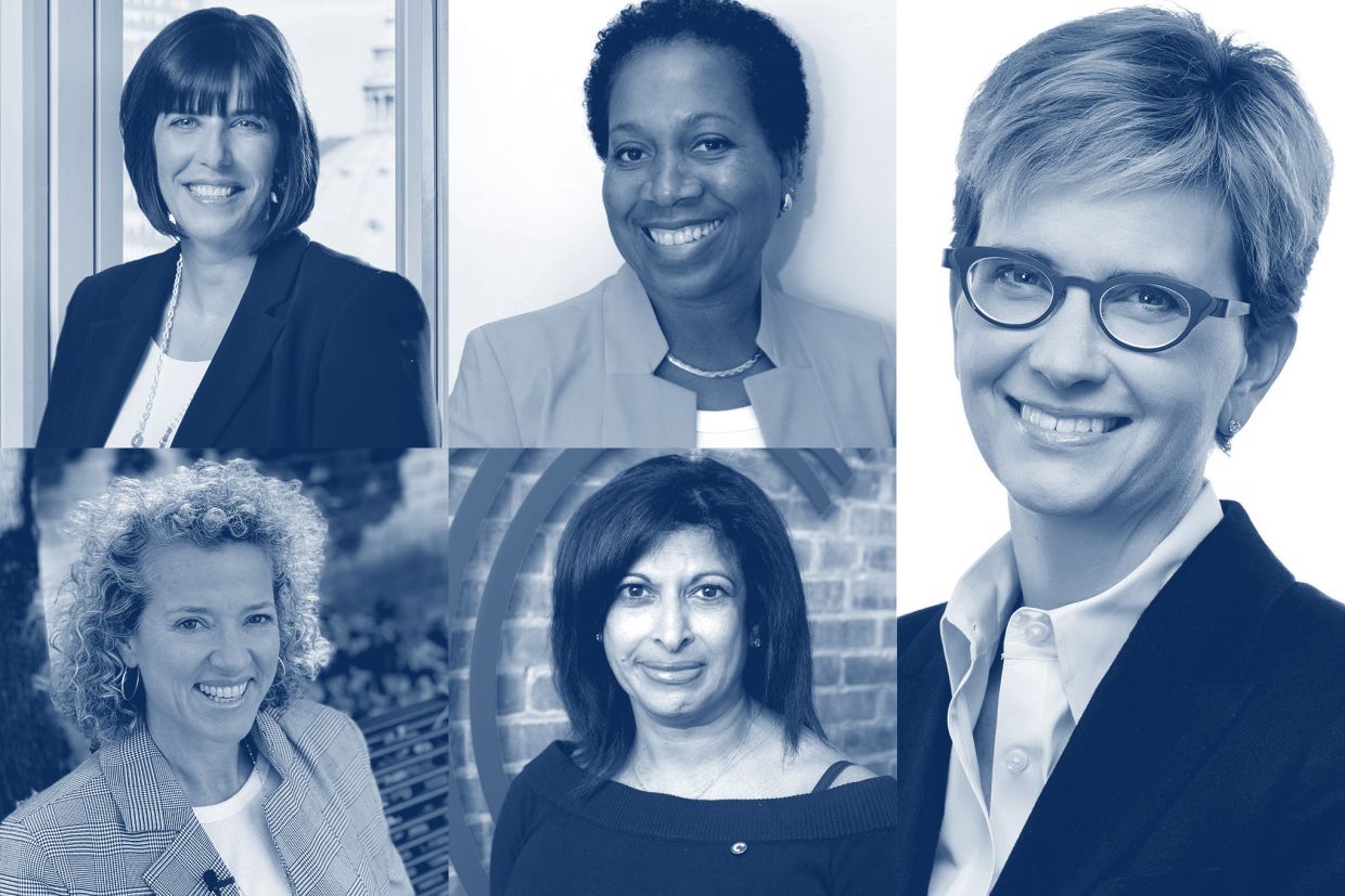 Clockwise from top left: Janet Drsydale; Juliet Daniel; Linda Plumpton; Desirée Bombenon; and Kristi Herold.