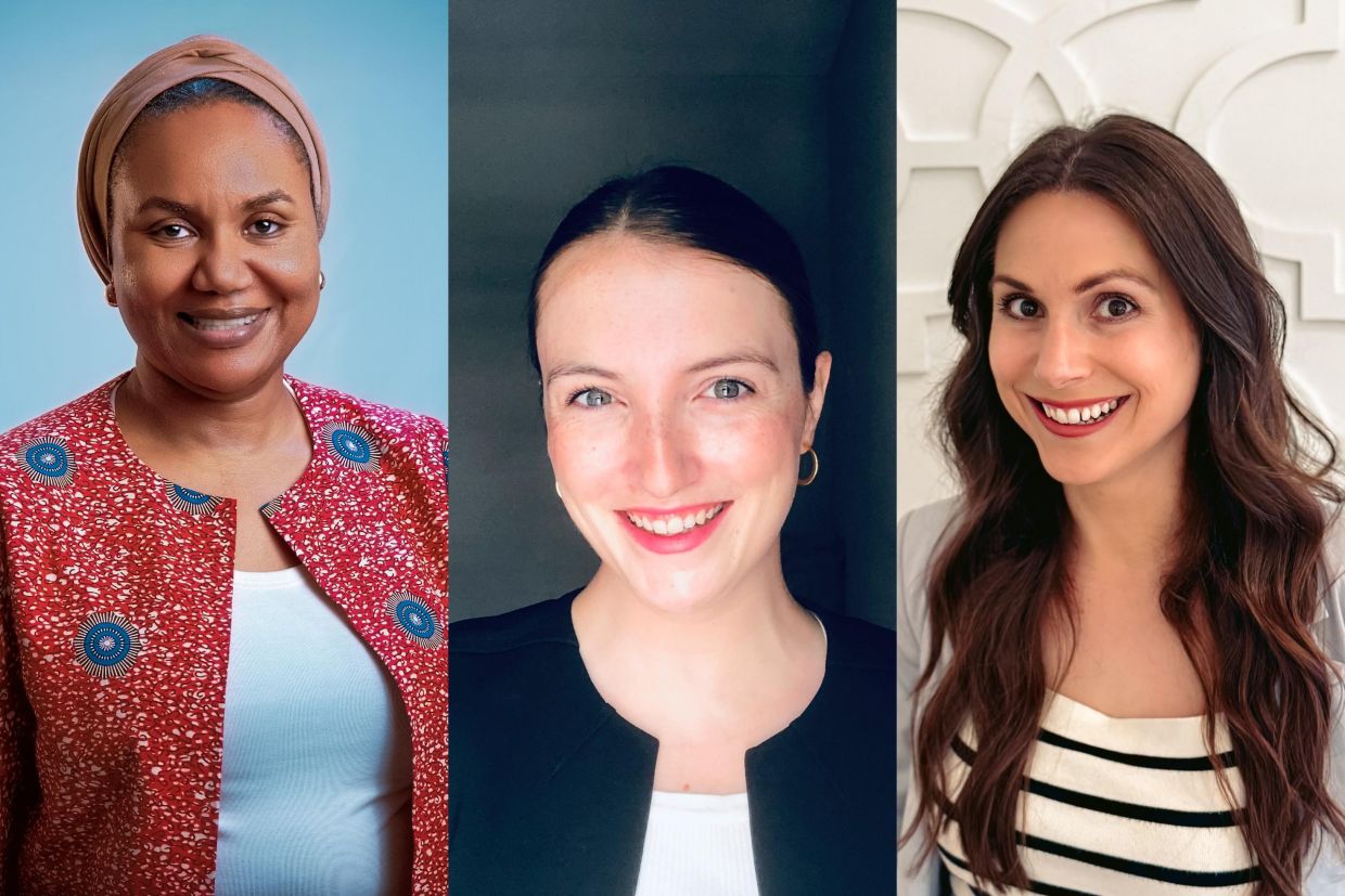 A collage of three headshots of Halima Wali, Megan Pfiffer, and Ani Colekessian.  