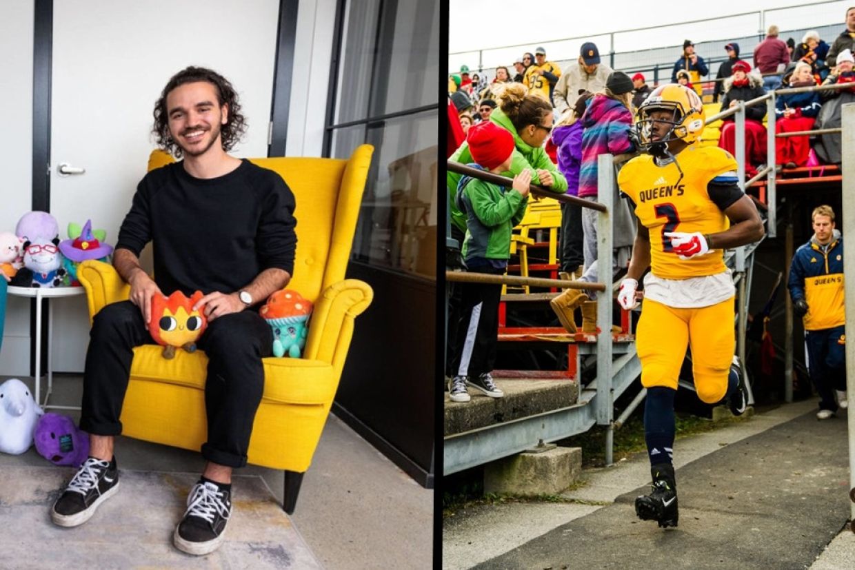 Rakan Al-Shawaf and former Gaels football player Curtis Carmichael