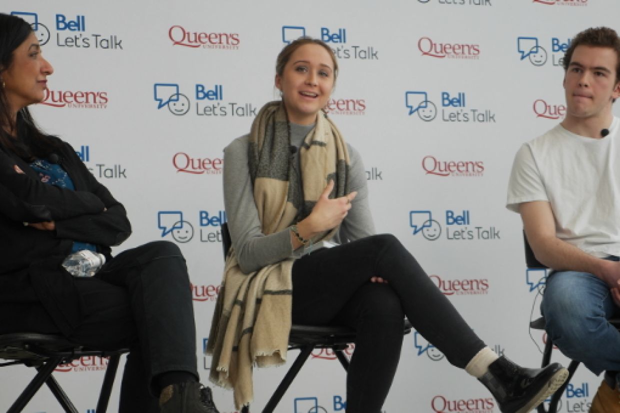 Panelists at a mental health event on Tuesday.
