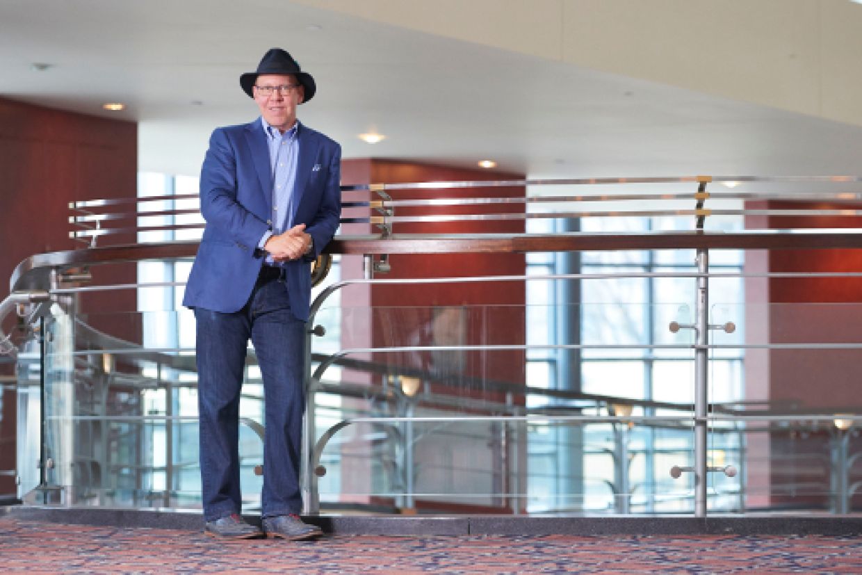 Tony-Award® Winning Producer, Aubrey Dan, proud Queen's parent and philanthropist - by Ian Crysler Photography.