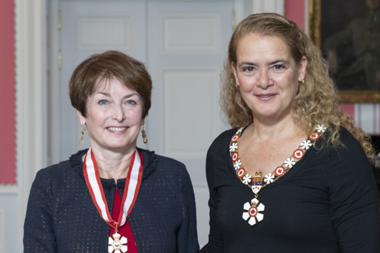 Emerita Elizabeth Eisenhauer with Julie Payette