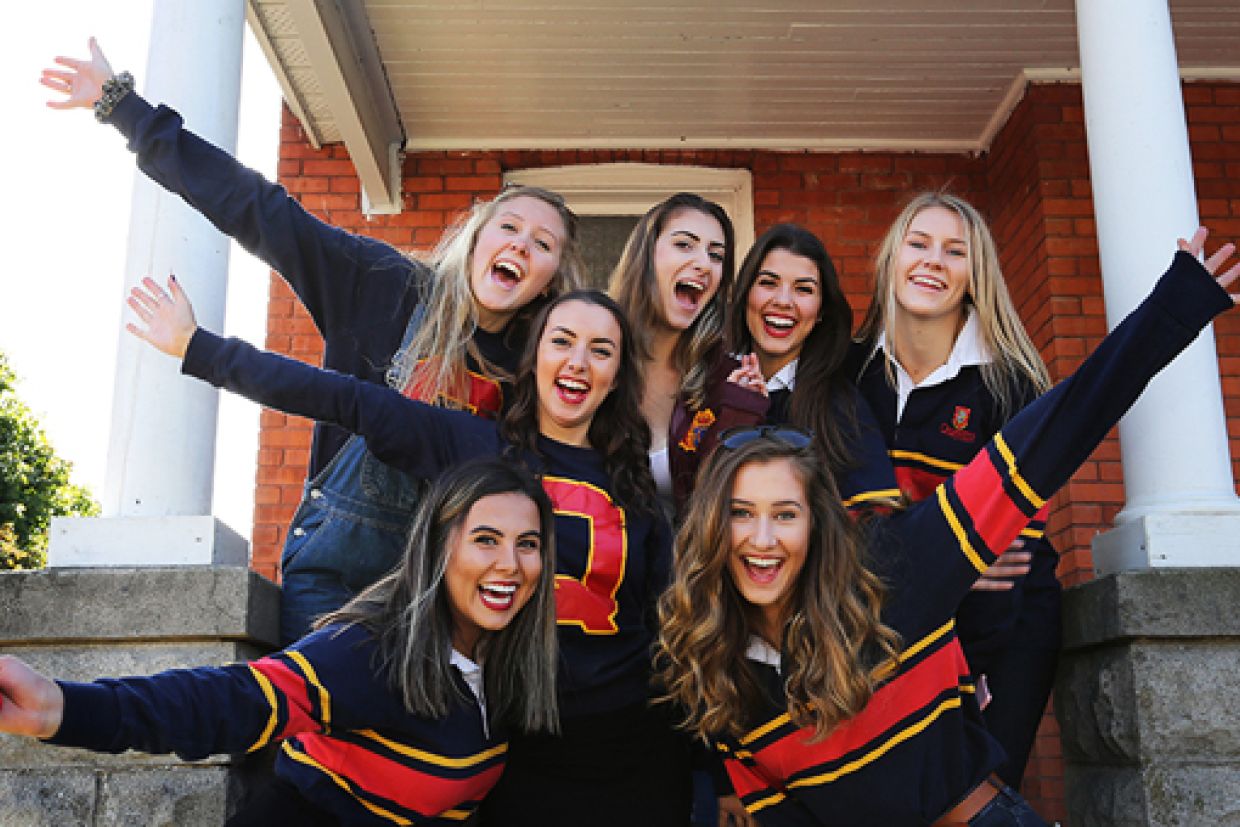 students in tricolour 
