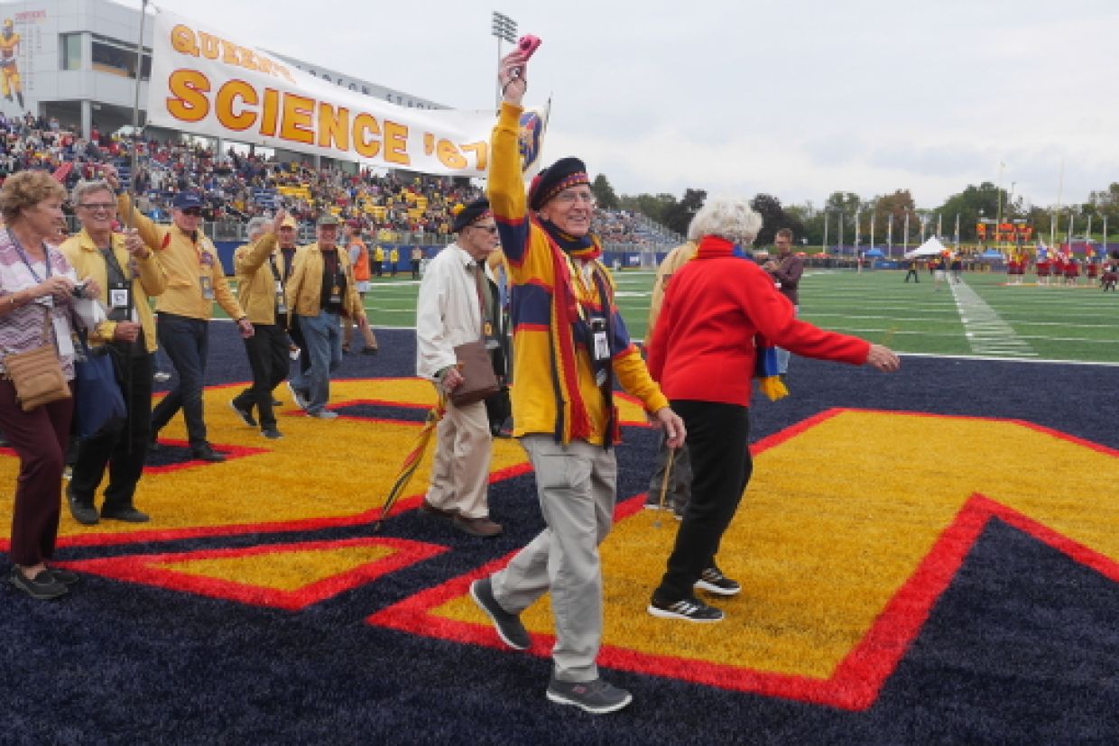 Tricolour Guard at the football game.