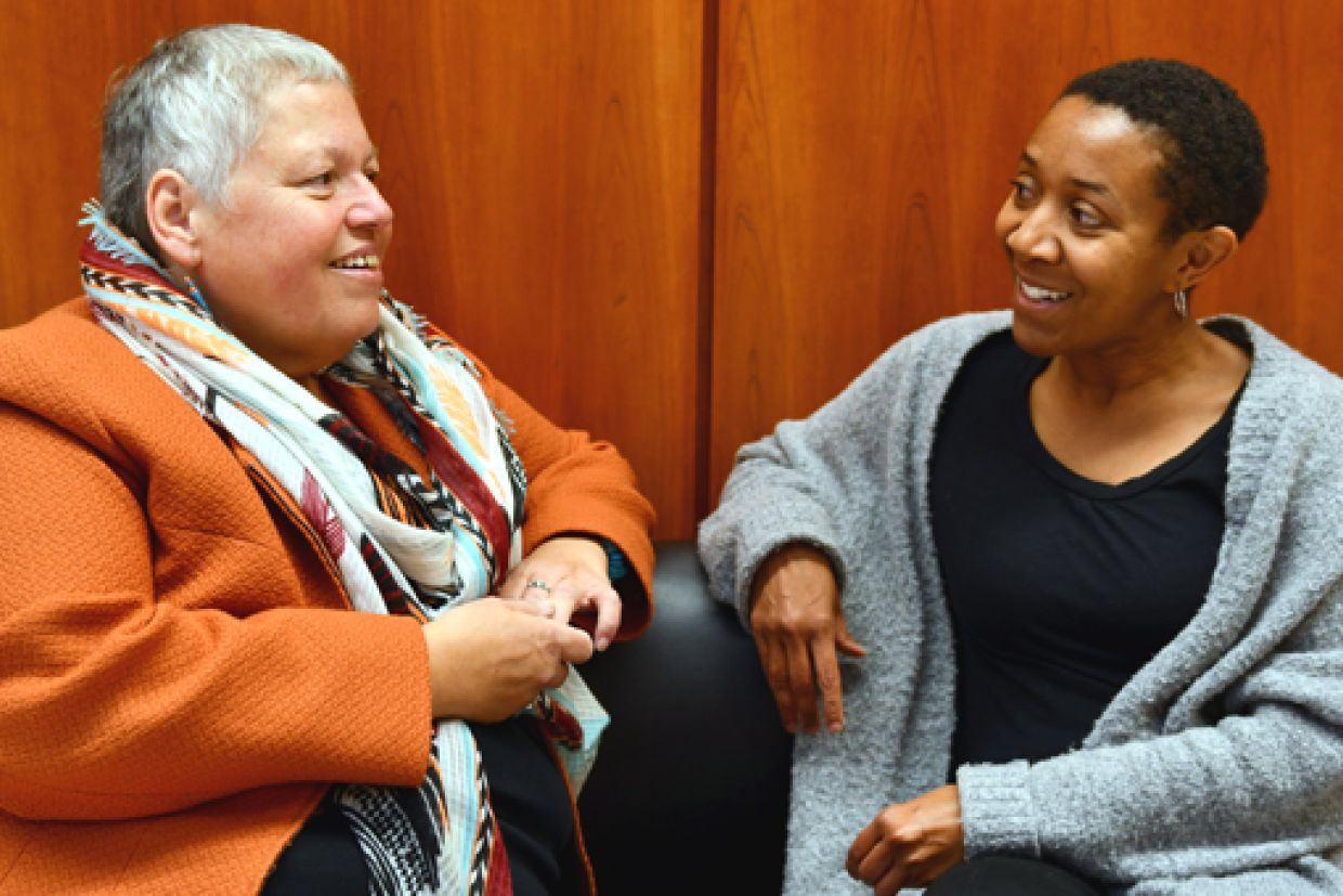 janice hill and stephanie simpson sitting side by side 