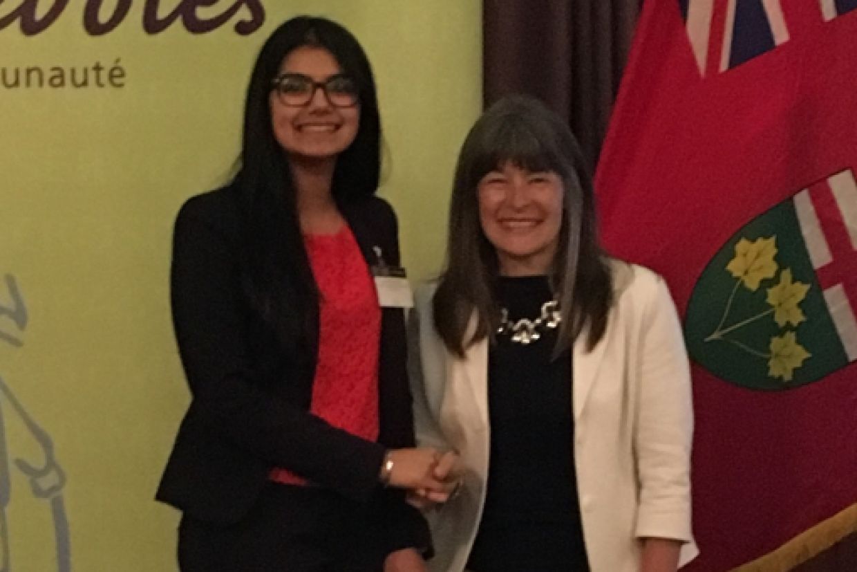 [Jasmit De Saffel with MPP Sophie Kiwala]