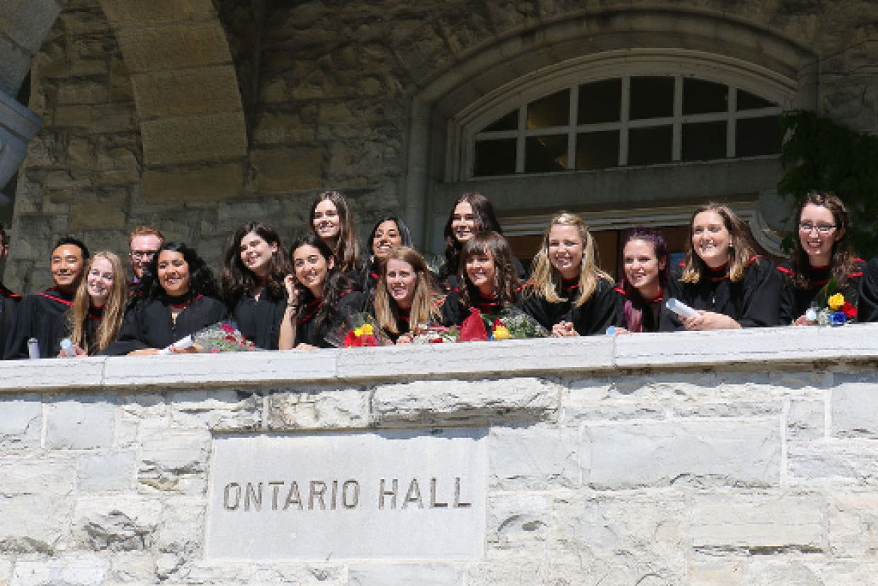 Graduating students at Spring Convocation