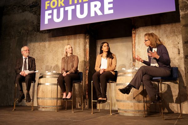 From left to right: Dr. Patrick Deane, Morgan Lehtinen, Ushpreet Mehta, Dr. Wanda Costen