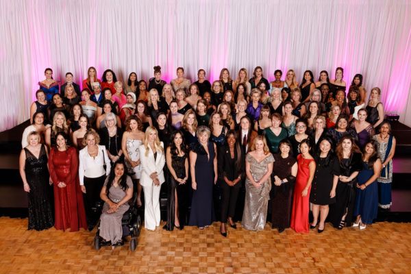  A group of women in formal dresses at the 2025 Canada’s Most Powerful Women Awards gala at Fairmont Royal York.