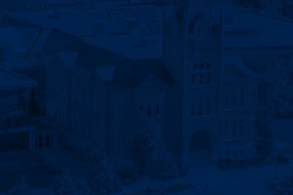 building with blue filter