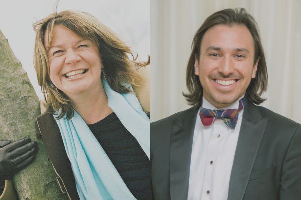 Shelagh Rogers, Artsci’77, LLD'19 and Rico Garcia, Shelagh Rogers, Artsci’13 
