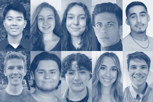 Clockwise from top left: Connor Leung, Emma Dafoe, Gabrielle Barsky-Giles, Hussam Hayek, Ahmad El-Barbary, Liam Doris, Vivian Hughes, Tacen Huezo, Michael Cassidy, Lucas Komljenovic.