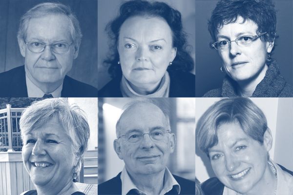 2021 Distinguished Service Award recipients, clockwise from top left: Tom Courchene, Patty McHenry, Helen Connop, Lucinda Walls, Anthony Sanfilippo, and Sue Fostaty-Young. 