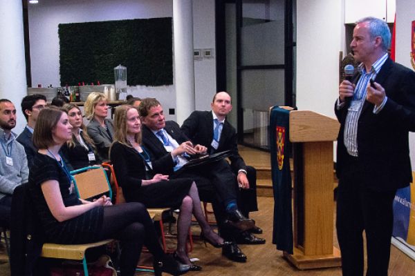 Greg Bavington speaking at UK Alumni Event