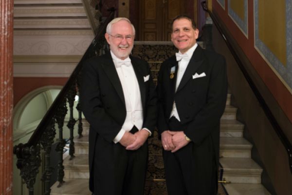 Prof. Art McDonald with Principal Daniel Woolf