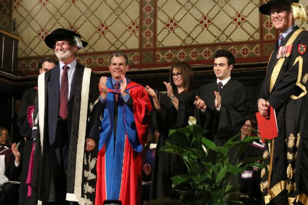 Patrick Deane on the Grant Hall stage