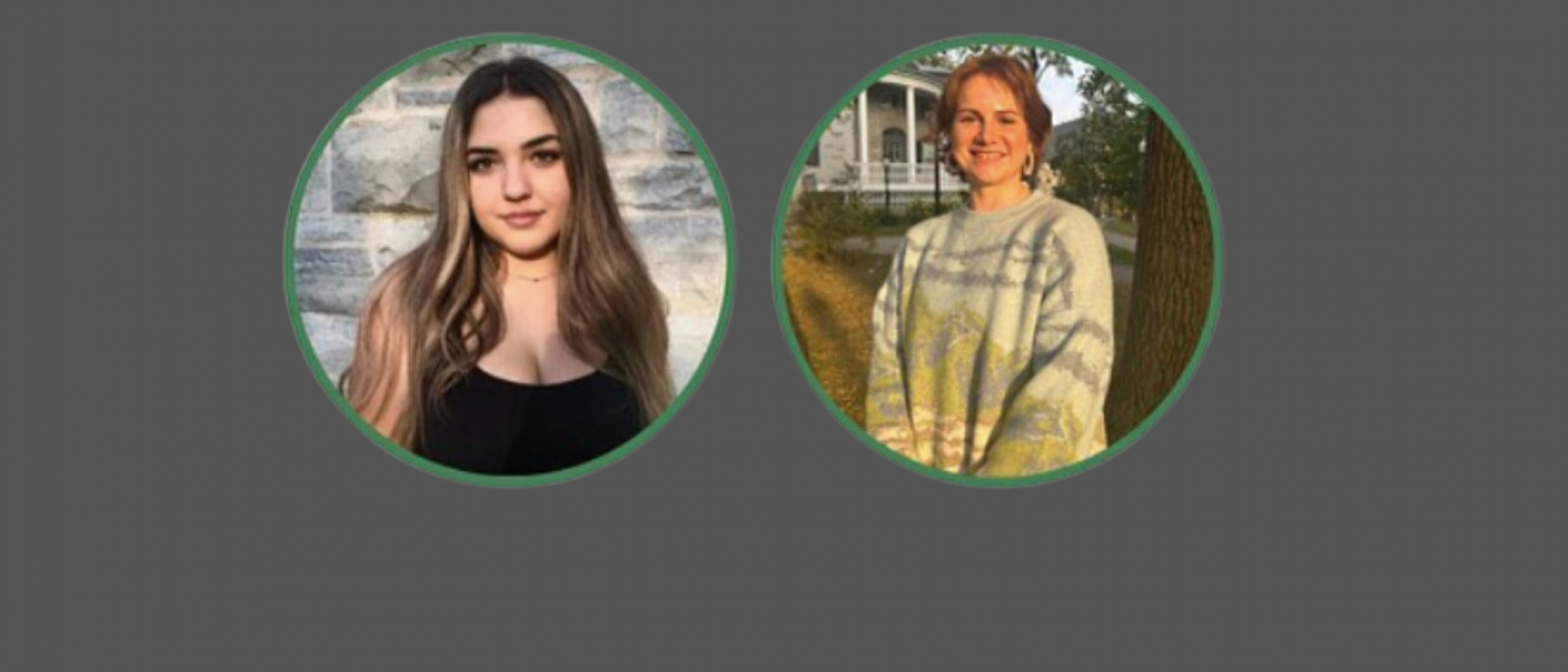 two students in circle frames