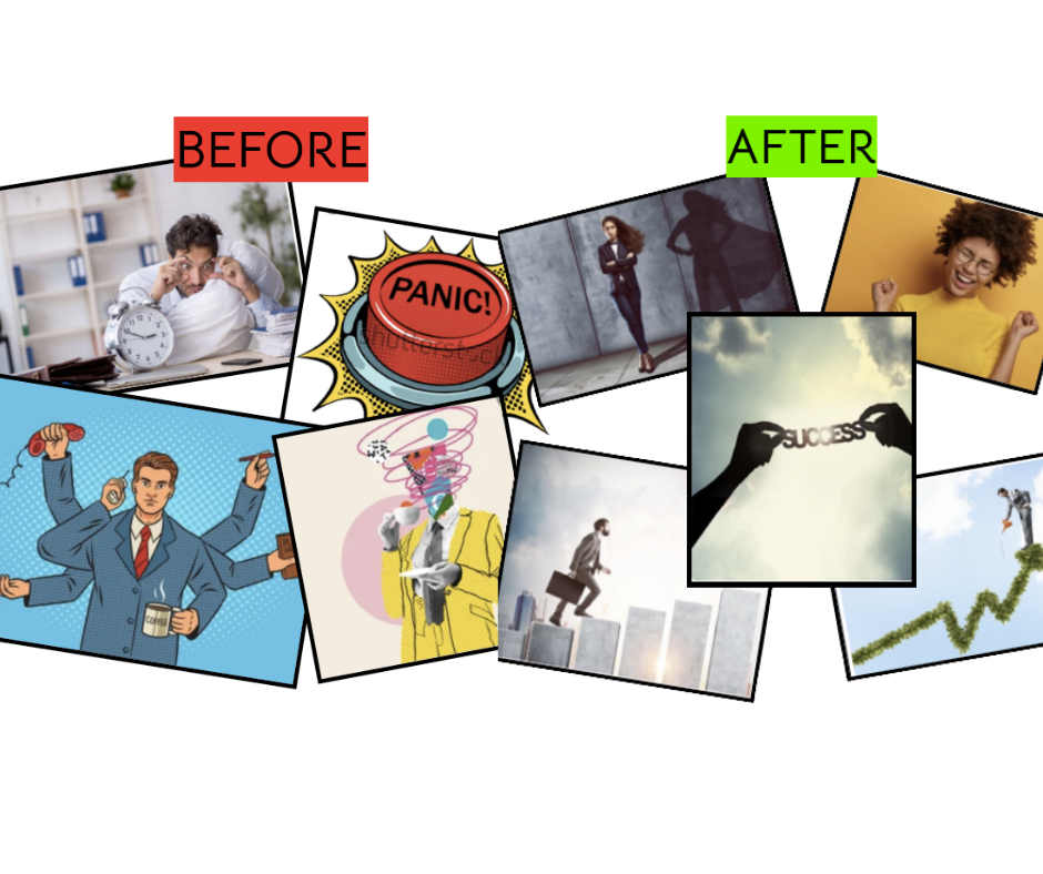 before and after collage 