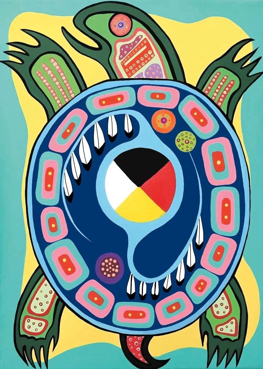 Indigenous art of a turtle