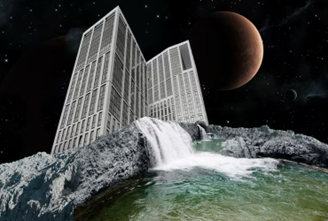 Tall Building a move and water