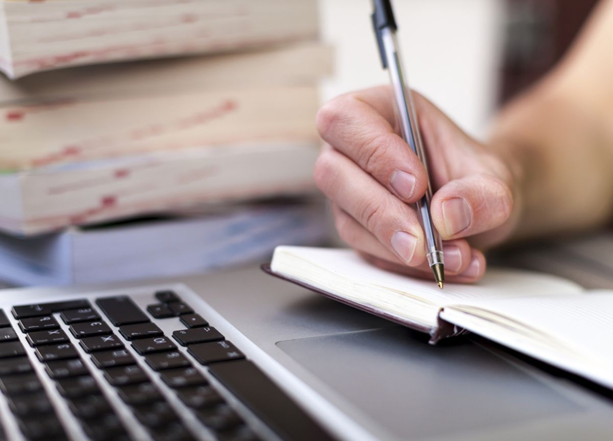 picture of a hand writing