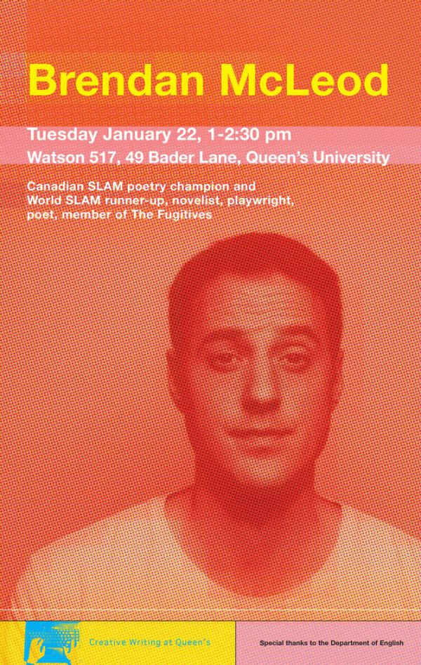 A Public Reading: Brendan McLeod