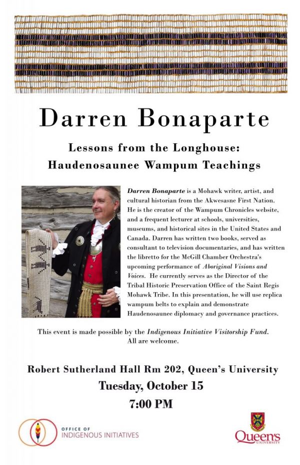 Darren Bonaparte, Wampum Teachings