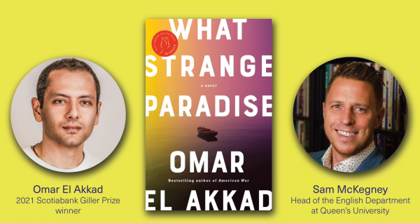 images of book, interviewer and interviewee