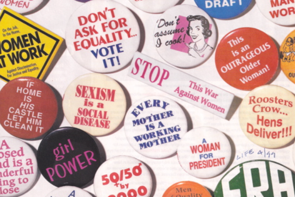 Pins with Feminist Phrases