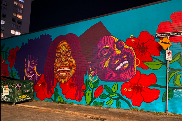 Photo of art on outdoor wall 