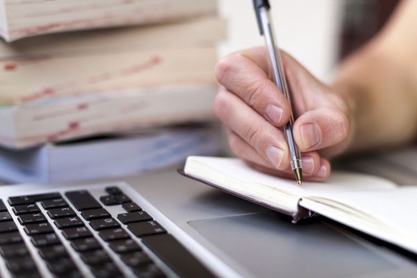 picture of a hand writing