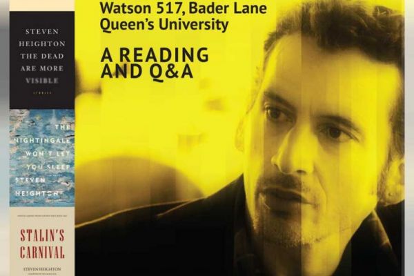 Creative Writing at Queen’s Reading Series: Steven Heighton