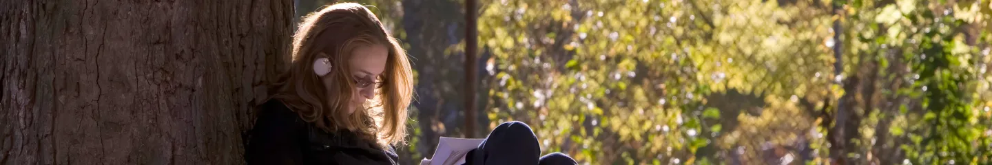 Student studying